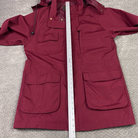 Vintage Eddie Bauer Mountain Parka Utility Jacket Men's Medium Burgundy Red - Picture 9 of 10